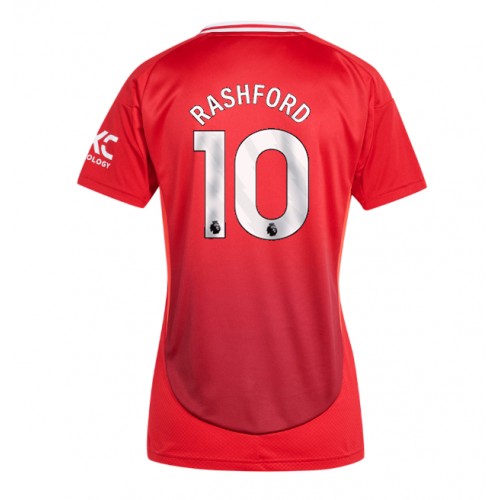 Fotbalové Dres Manchester United Marcus Rashford #10 Dámské Domácí 2024-25 Krátký Rukáv